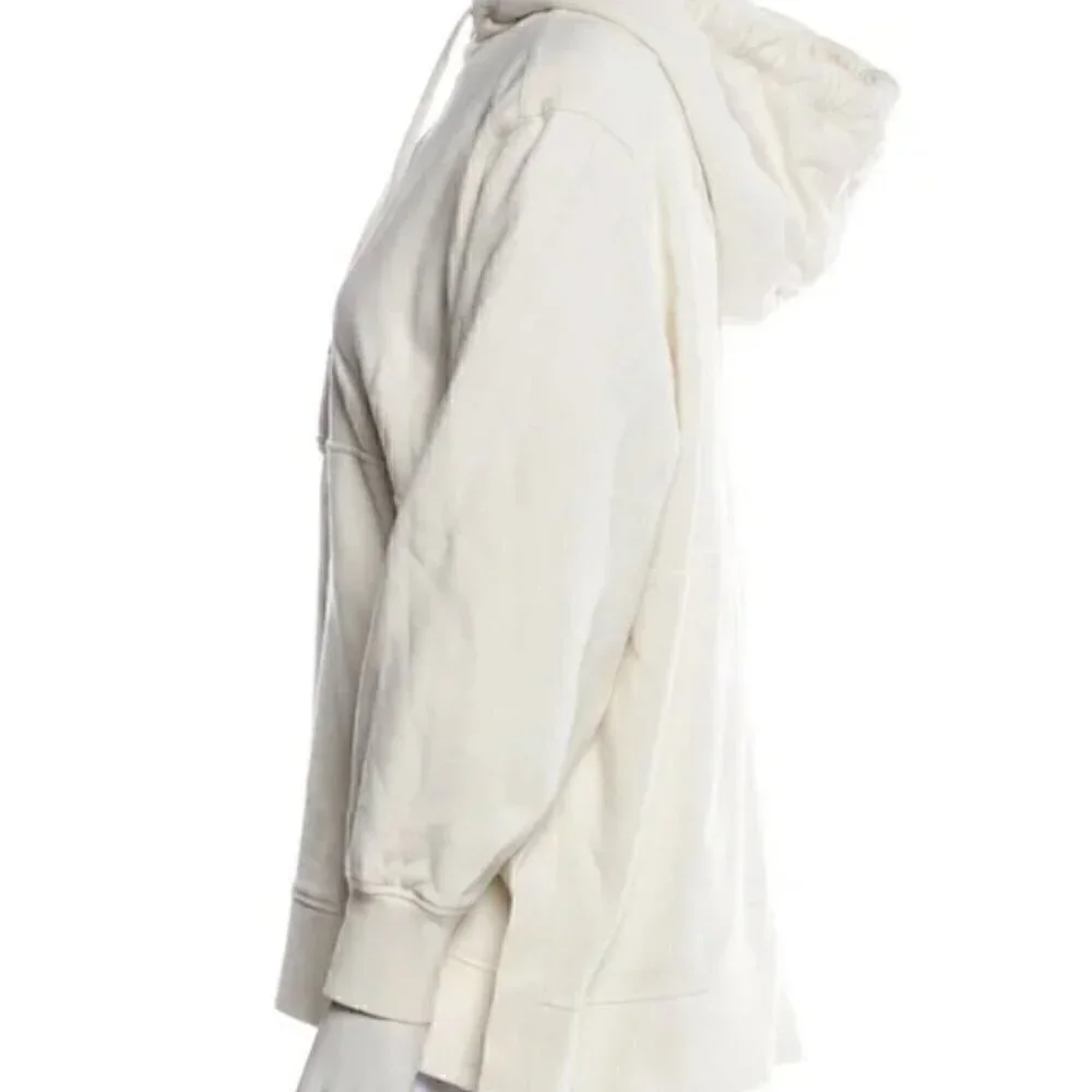 La Ligne Super Half Zip Hoodie Sweatshirt White Size XS